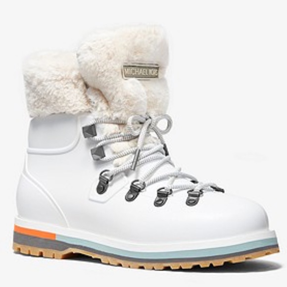 Michael Kors PVC FAUX FUR Rain Boots NWOB - Picture 1 of 3